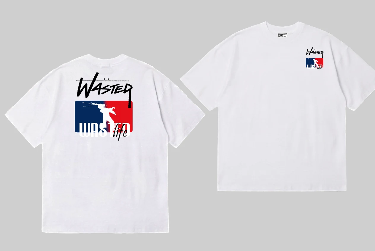 WASTED WHITE TEE'S